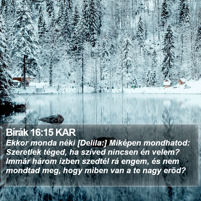 Bírák 16:15 KAR Bible Study