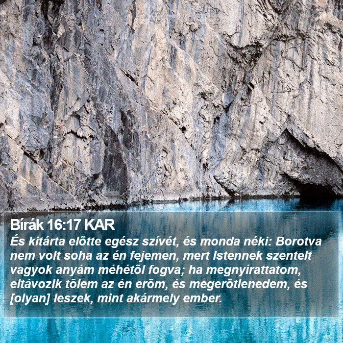 Bírák 16:17 KAR Bible Study