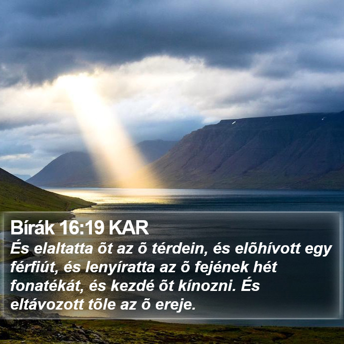 Bírák 16:19 KAR Bible Study