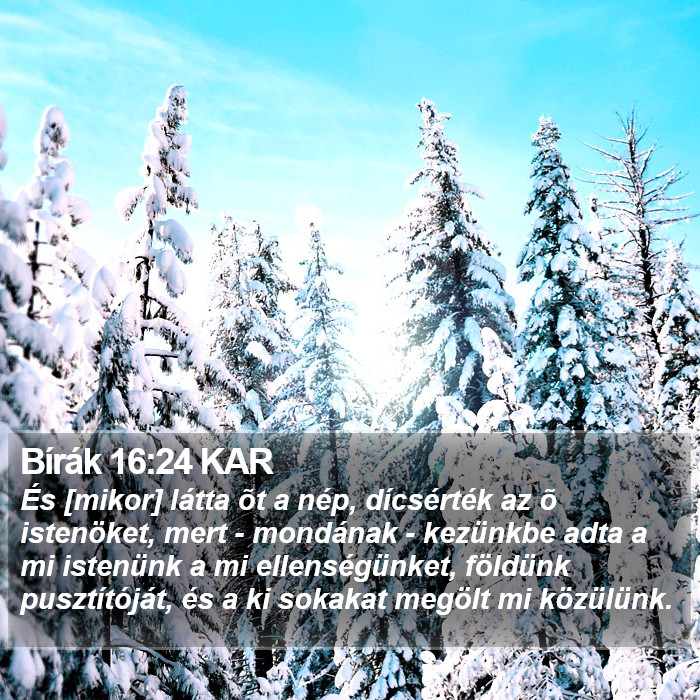 Bírák 16:24 KAR Bible Study