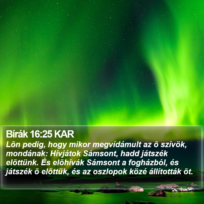 Bírák 16:25 KAR Bible Study