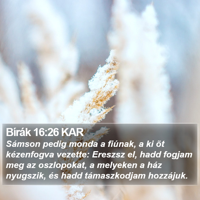 Bírák 16:26 KAR Bible Study