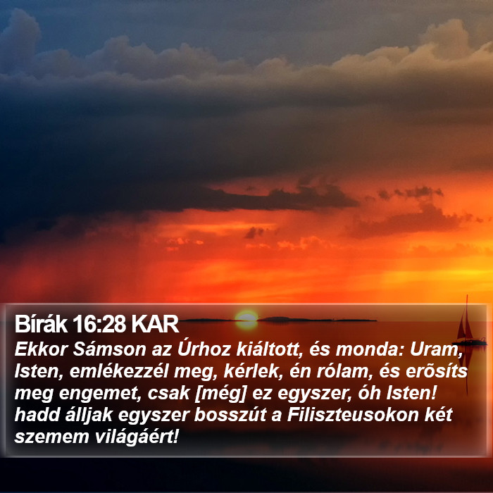 Bírák 16:28 KAR Bible Study