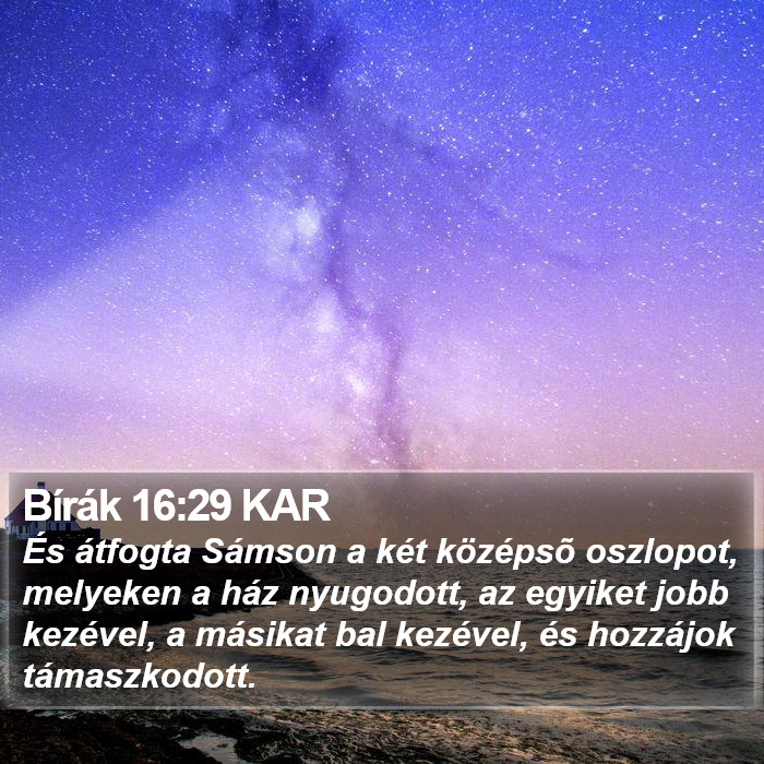 Bírák 16:29 KAR Bible Study