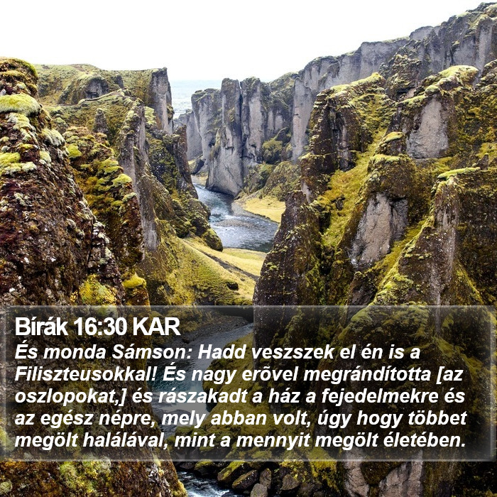 Bírák 16:30 KAR Bible Study