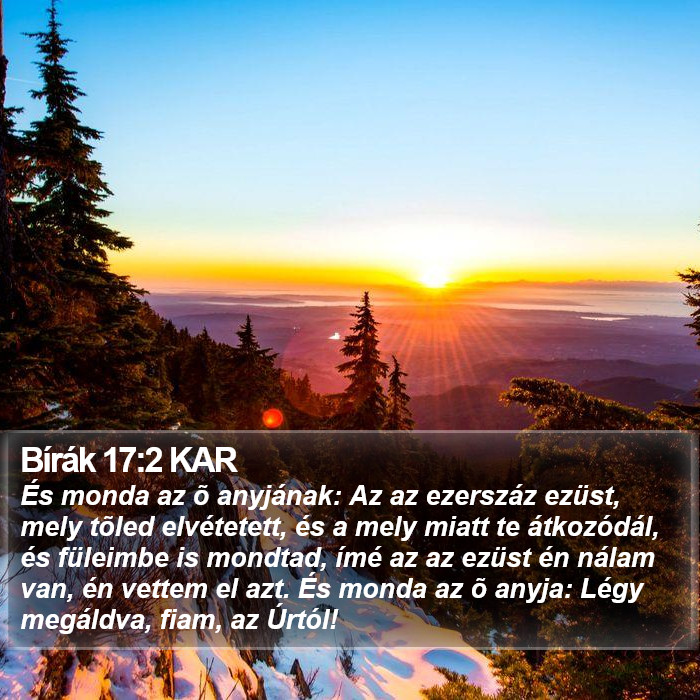 Bírák 17:2 KAR Bible Study