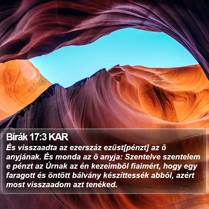 Bírák 17:3 KAR Bible Study