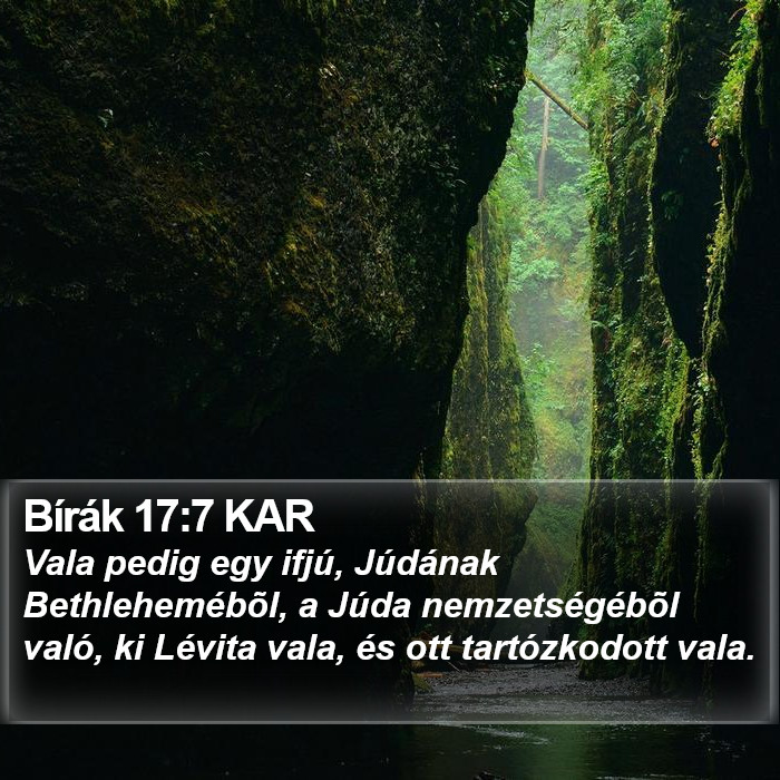 Bírák 17:7 KAR Bible Study