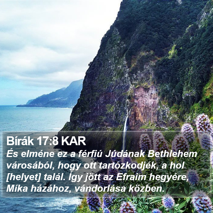 Bírák 17:8 KAR Bible Study