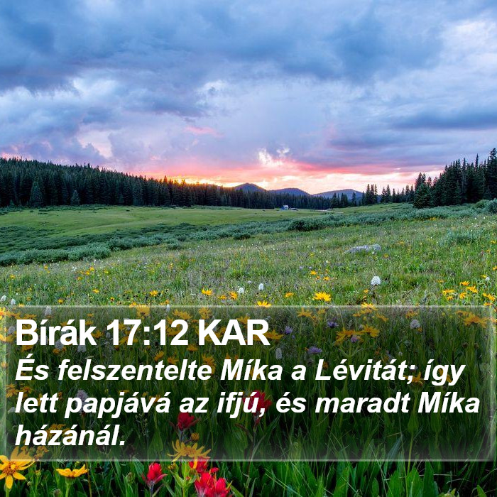 Bírák 17:12 KAR Bible Study