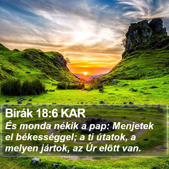 Bírák 18:6 KAR Bible Study