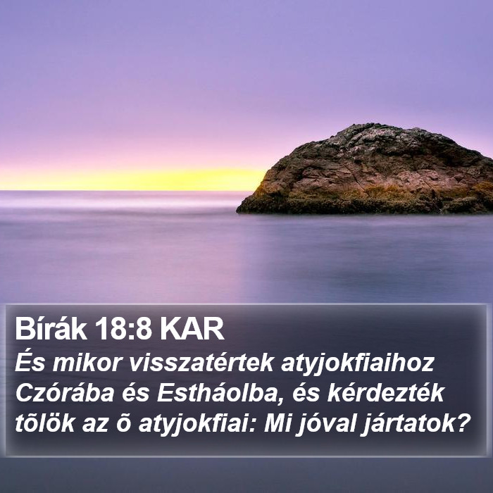 Bírák 18:8 KAR Bible Study