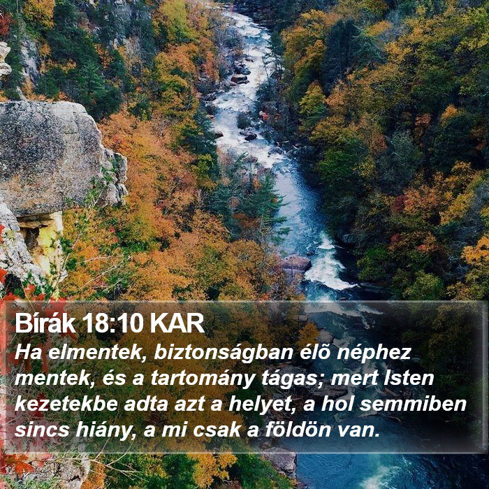 Bírák 18:10 KAR Bible Study