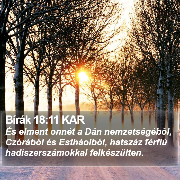 Bírák 18:11 KAR Bible Study