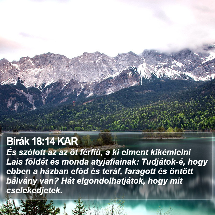 Bírák 18:14 KAR Bible Study