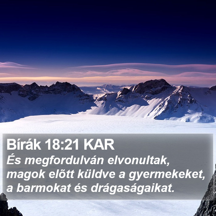 Bírák 18:21 KAR Bible Study