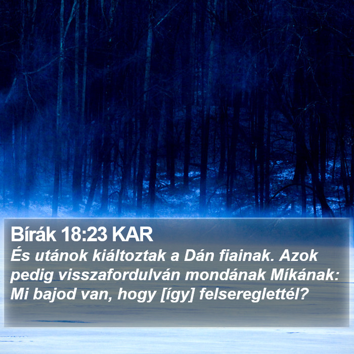 Bírák 18:23 KAR Bible Study