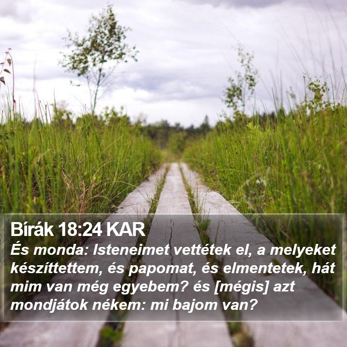 Bírák 18:24 KAR Bible Study