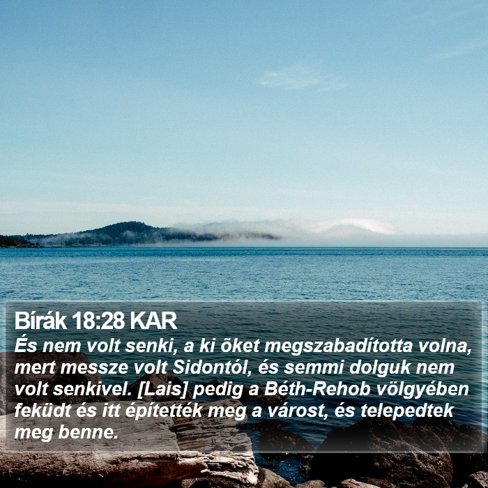 Bírák 18:28 KAR Bible Study