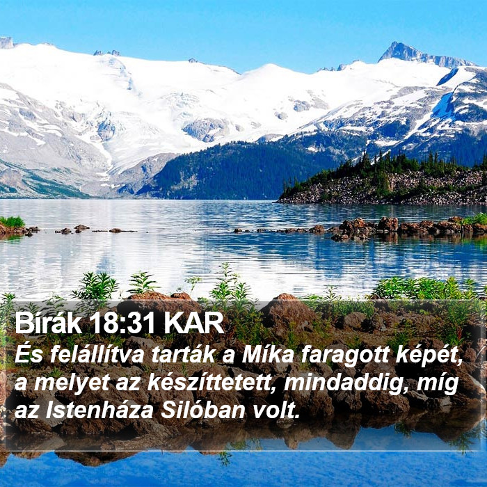 Bírák 18:31 KAR Bible Study