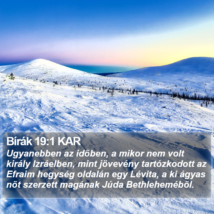 Bírák 19:1 KAR Bible Study