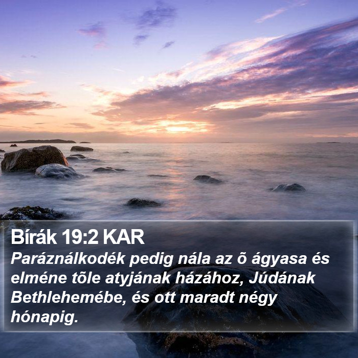 Bírák 19:2 KAR Bible Study