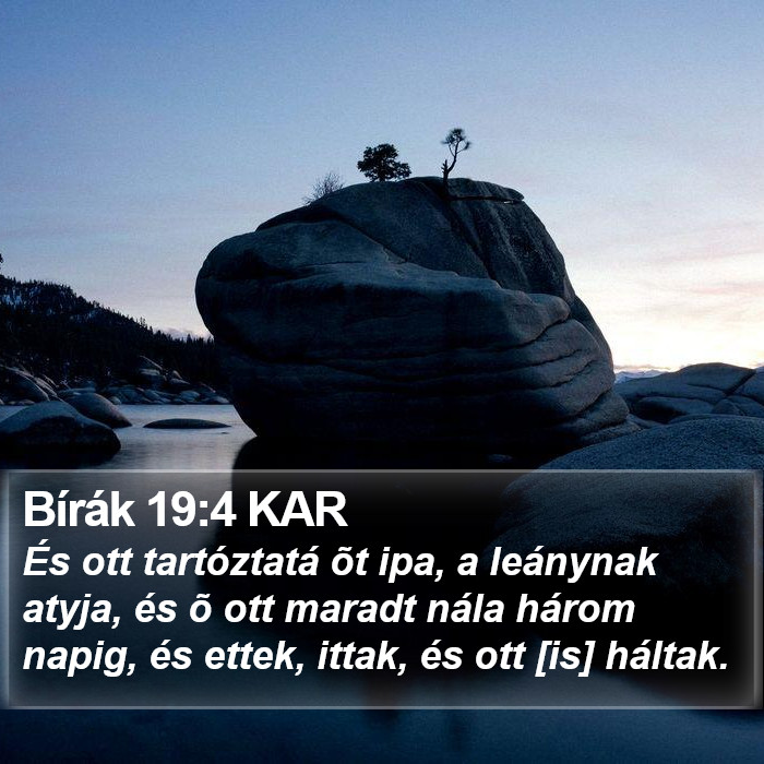 Bírák 19:4 KAR Bible Study