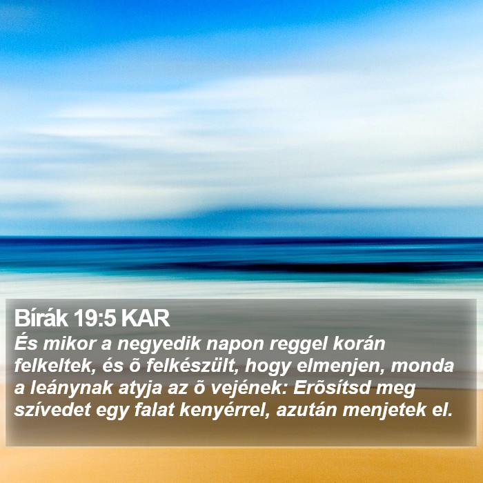 Bírák 19:5 KAR Bible Study