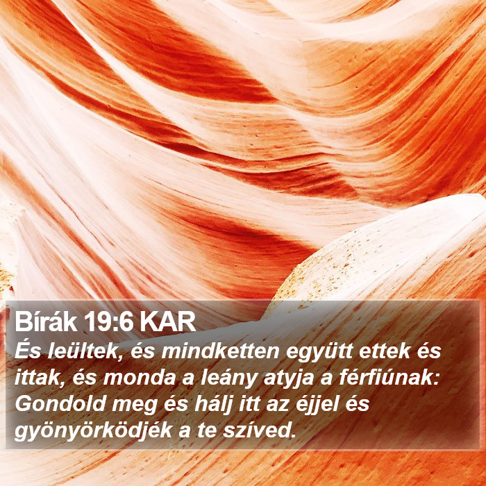 Bírák 19:6 KAR Bible Study