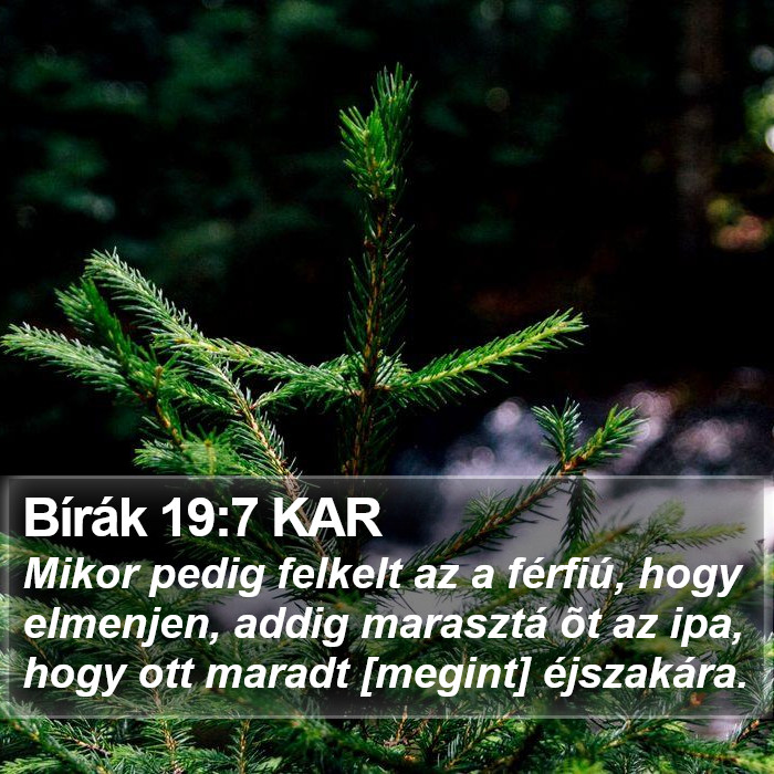 Bírák 19:7 KAR Bible Study