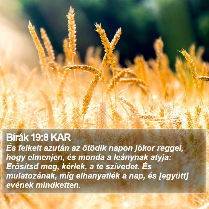 Bírák 19:8 KAR Bible Study