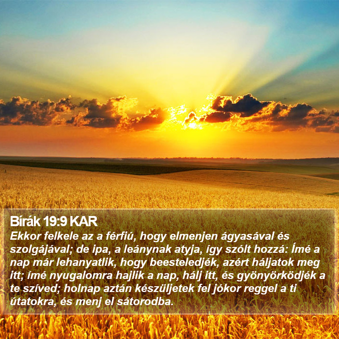 Bírák 19:9 KAR Bible Study