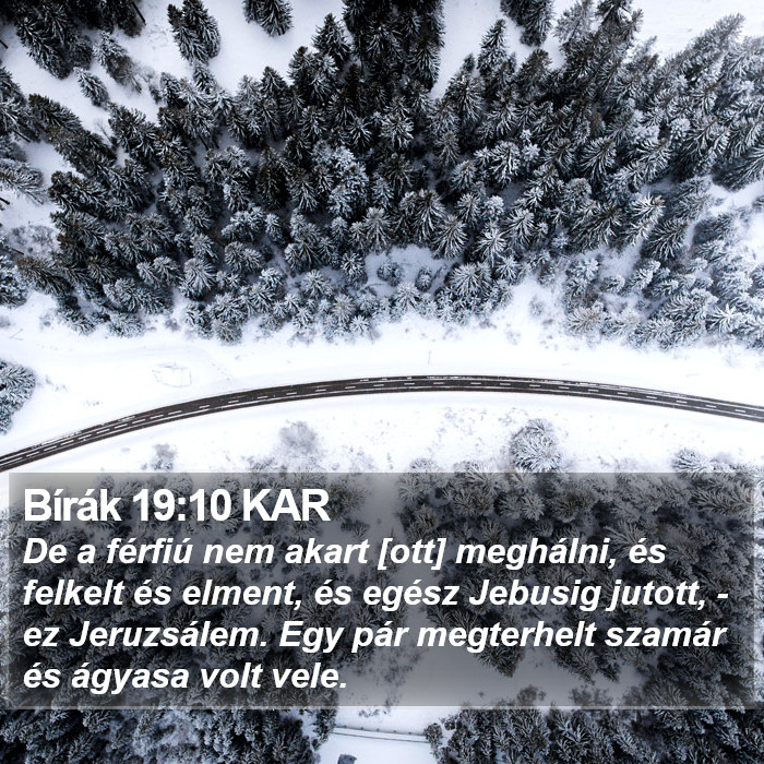 Bírák 19:10 KAR Bible Study