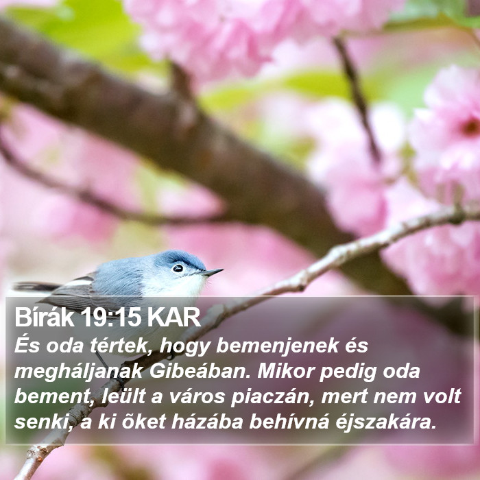 Bírák 19:15 KAR Bible Study