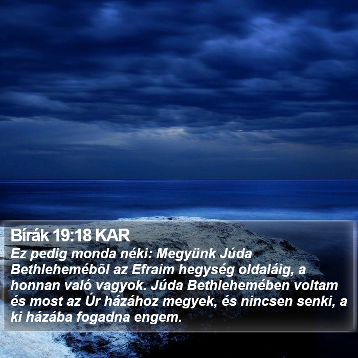 Bírák 19:18 KAR Bible Study