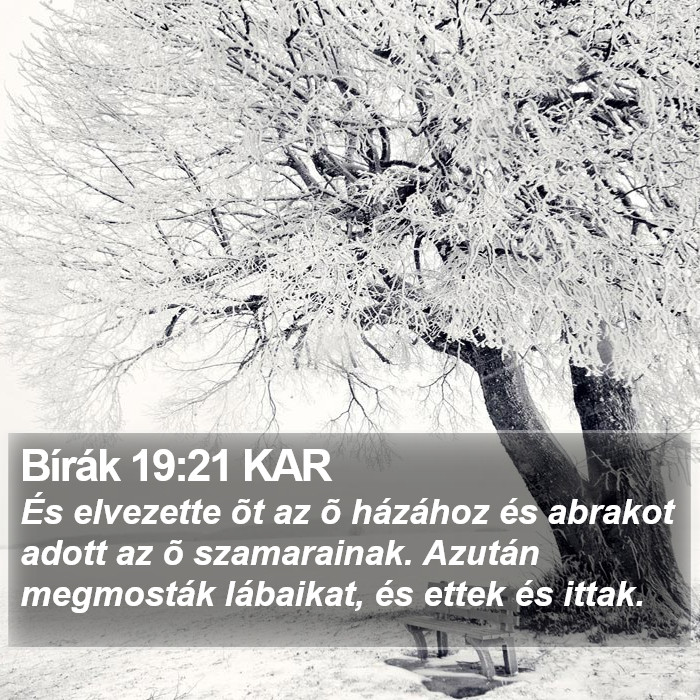 Bírák 19:21 KAR Bible Study