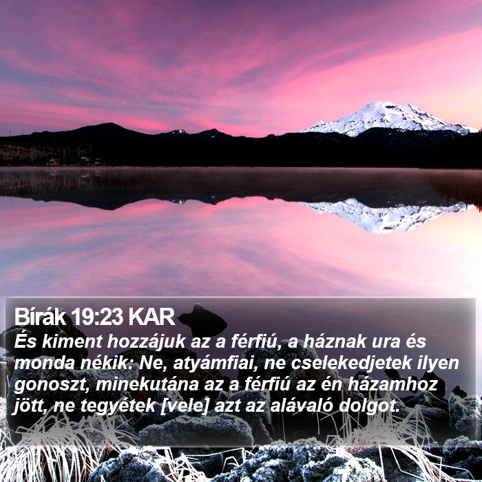 Bírák 19:23 KAR Bible Study