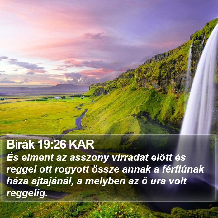 Bírák 19:26 KAR Bible Study