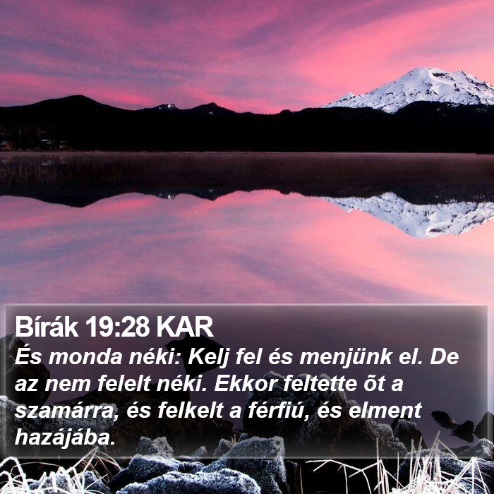 Bírák 19:28 KAR Bible Study