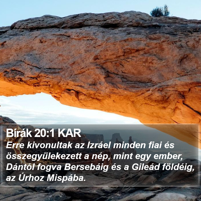 Bírák 20:1 KAR Bible Study