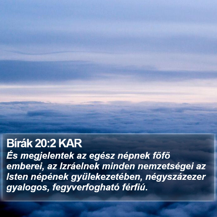 Bírák 20:2 KAR Bible Study