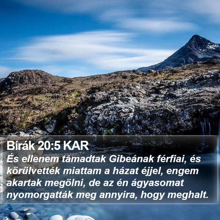 Bírák 20:5 KAR Bible Study