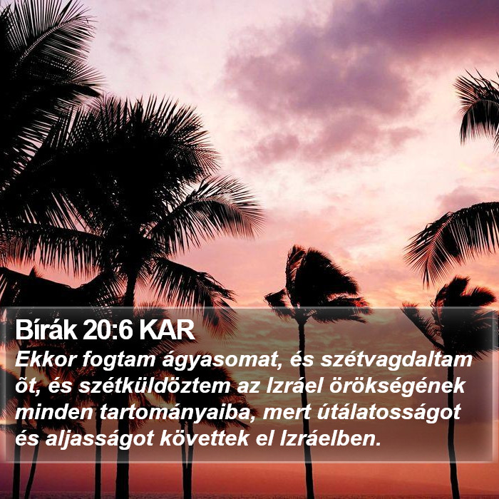 Bírák 20:6 KAR Bible Study