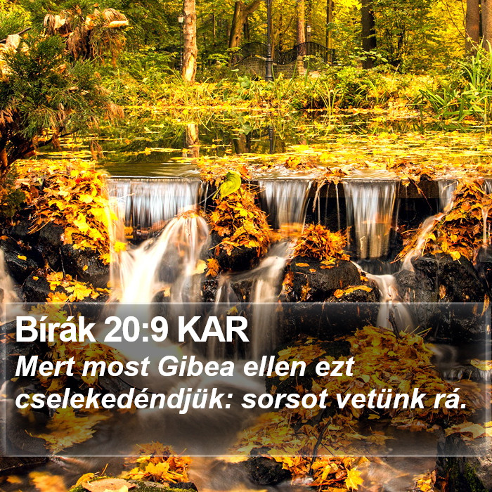 Bírák 20:9 KAR Bible Study