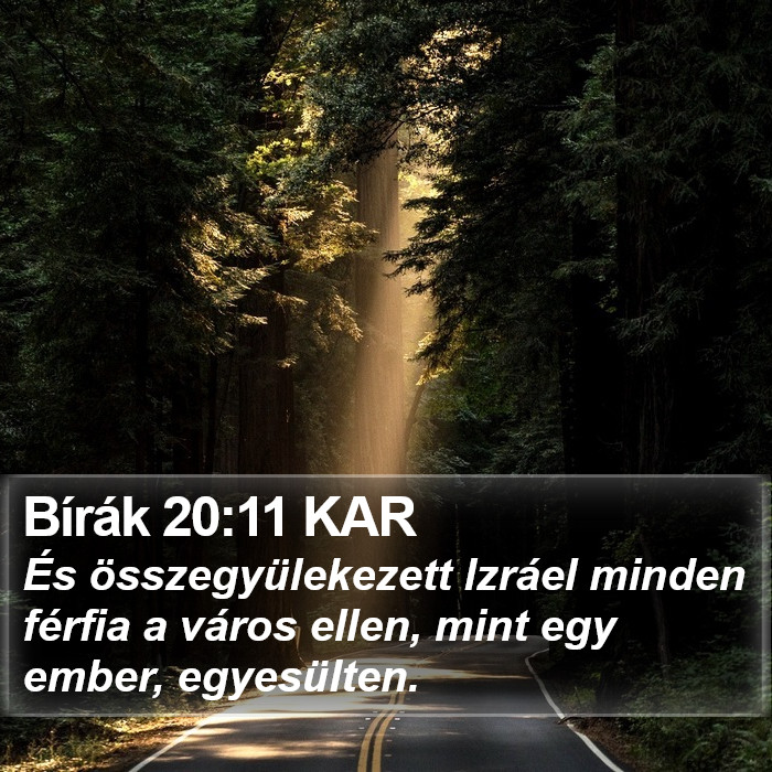 Bírák 20:11 KAR Bible Study