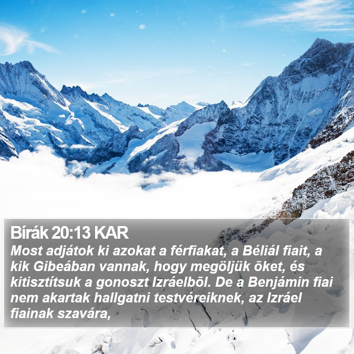 Bírák 20:13 KAR Bible Study