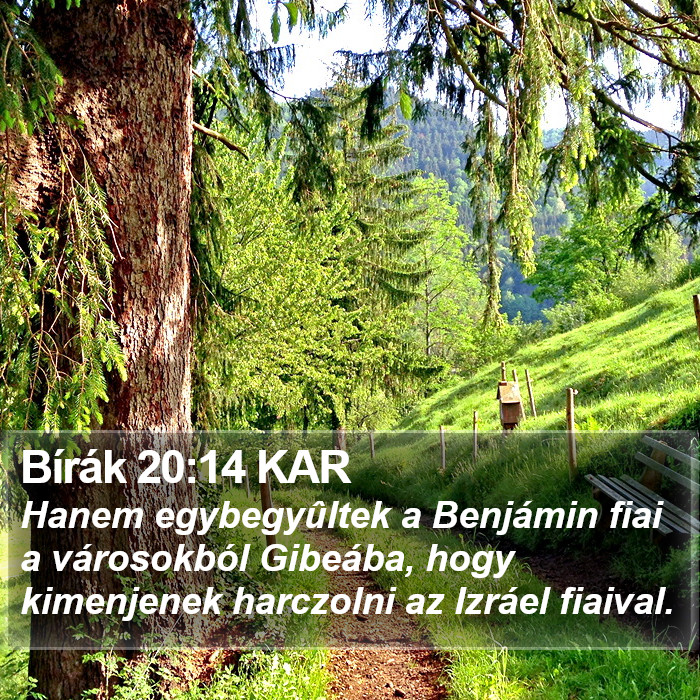 Bírák 20:14 KAR Bible Study