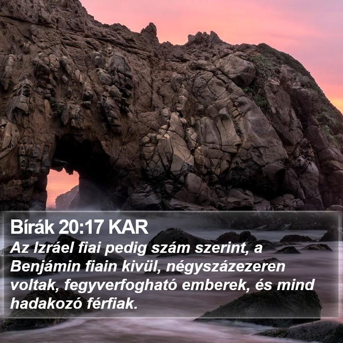 Bírák 20:17 KAR Bible Study