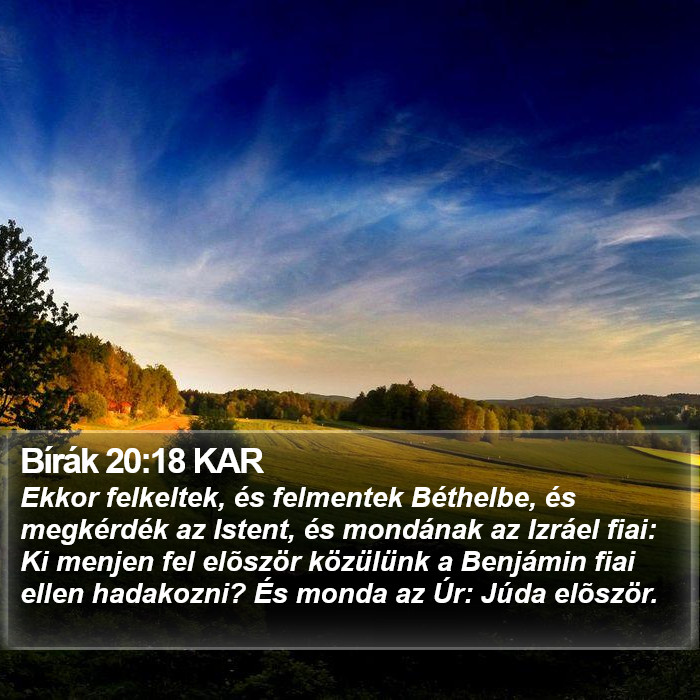 Bírák 20:18 KAR Bible Study