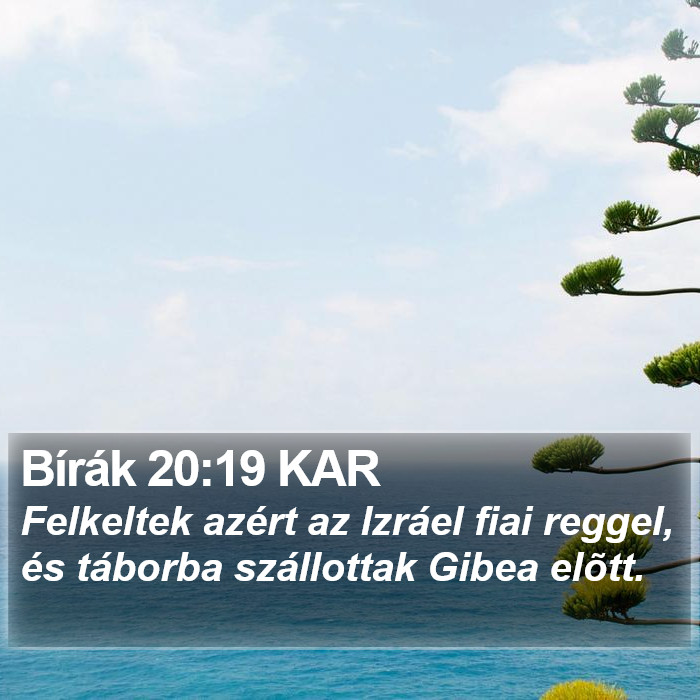 Bírák 20:19 KAR Bible Study